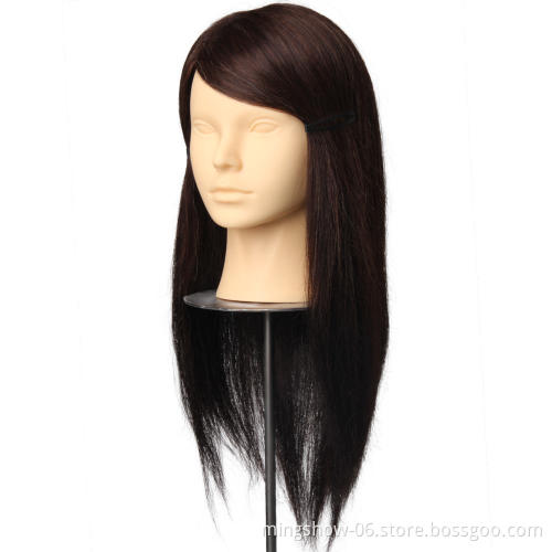 No makeup black mix hair mannequin head with hair training on sale